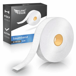 🧵 Klangfeiler Saumband 30 Meter I Extra Stark I 20mm Breit I Bügelband für Bügeln 🪡 Angebot bei HelloDeals