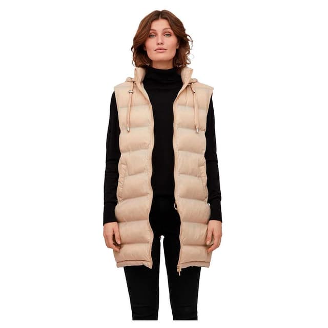 🌟 Super Angebot! Vila Damen VITRISH Neue Gepolsterte S/L Weste - NOOS 14085934 42 Zement