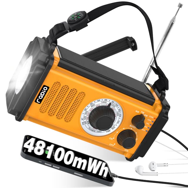 13000mAh Solar Kurbel Notfall Radio - Überlebensausrüstung 🌞📻🔦