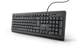 Trust Taro Kabelgebundene Tastatur, Deutsches QWERTZ Layout, Leise Tasten, Spritzwassergeschützt - Schwarz Angebot bei HelloDeals