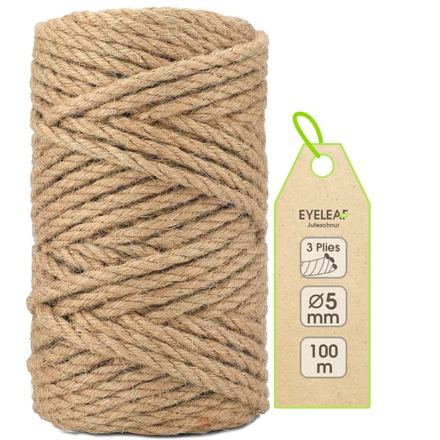 🌿 Garten Juteschnur 5mm Dicke 100m Rolle 🎁