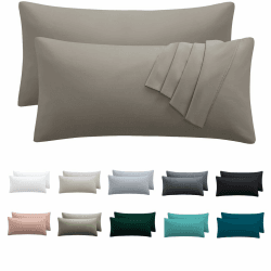 Nesture Kissenbezug 40 x 80 2er Set - Kopfkissenbezug 40x80 cm Taupe 😍🛌