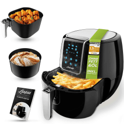 Liebfeld Heißluftfritteuse XXL (5,3L) - 1800W Airfryer Heißluft Fritöse Friteuse Angebot 🍟✨