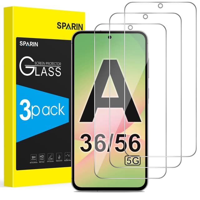 🌟 SPARIN 3 Stück Panzer Schutz Glas für Samsung Galaxy A36/A56 5G 📱