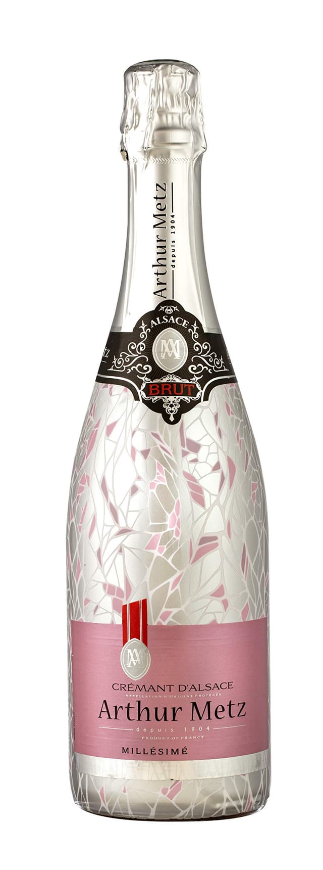 🍾 Arthur Metz - Crémant d'Alsace Rosé Brut, Pinot Noir, Méthode Traditionnelle (1 x 0,75 l)