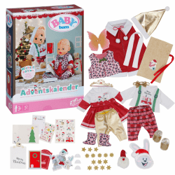 🎁 BABY born Adventskalender mit 24 Überraschungen, Puppenkleidung und Accessoires Angebot bei HelloDeals