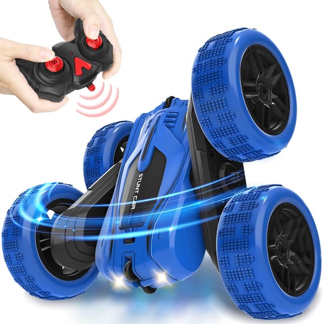 🚗 TERRA WHEEL RC Ferngesteuertes Auto für Kinder - 4WD 360°Rotation Offroad RC Fahrzeug Stunt Car mit LED Licht 🎁