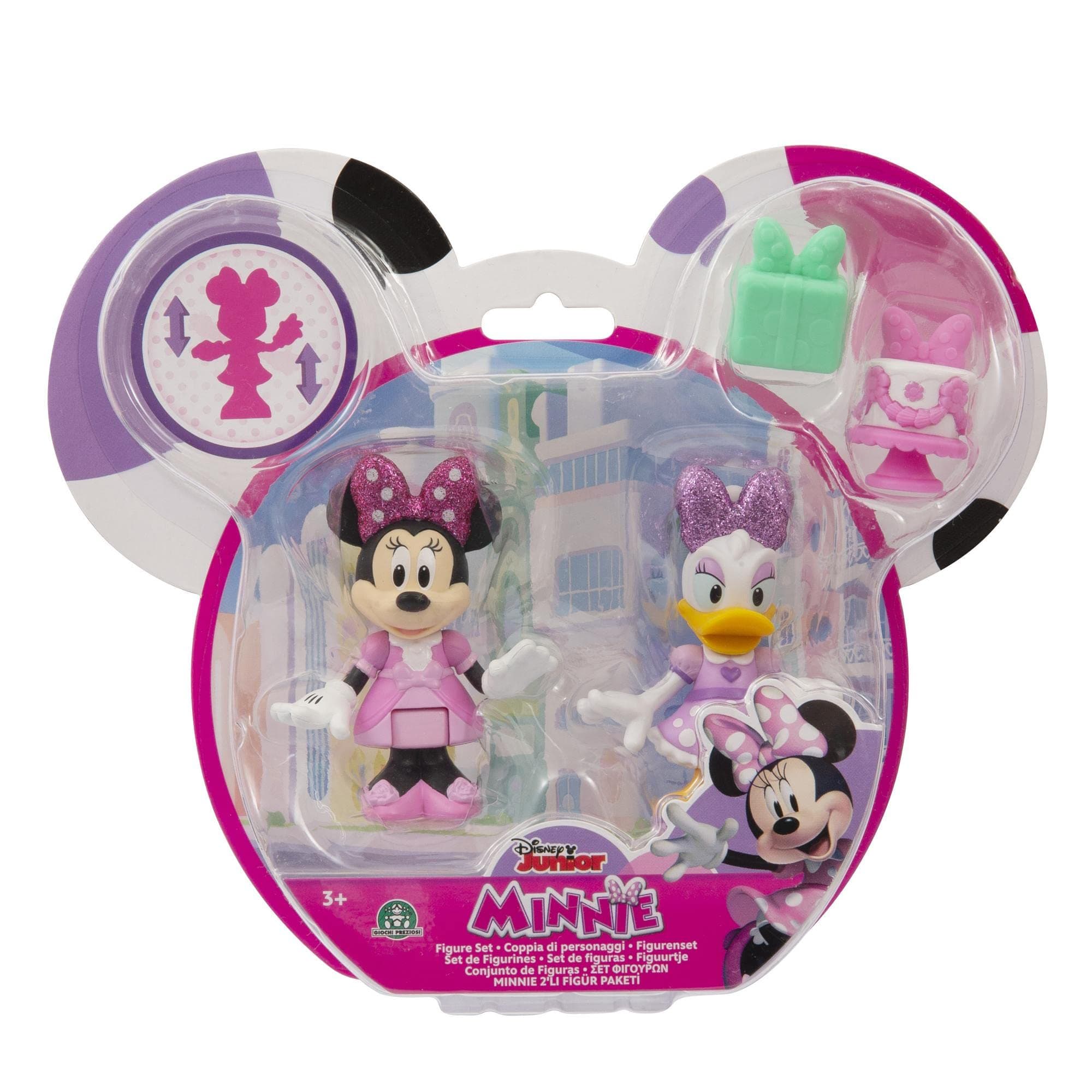 🎉 Giochi Preziosi Disney Minnie, 2 Figuren, 7,5 cm, Party Thema 🎁