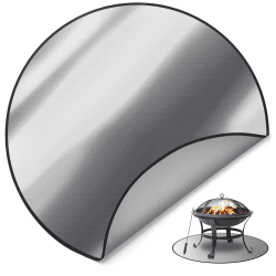 🔥 FLASLD 96 cm Runde Feuerschalenmatte zum Schutz von Terrassen- und Rasenflächen 38inch 🔥