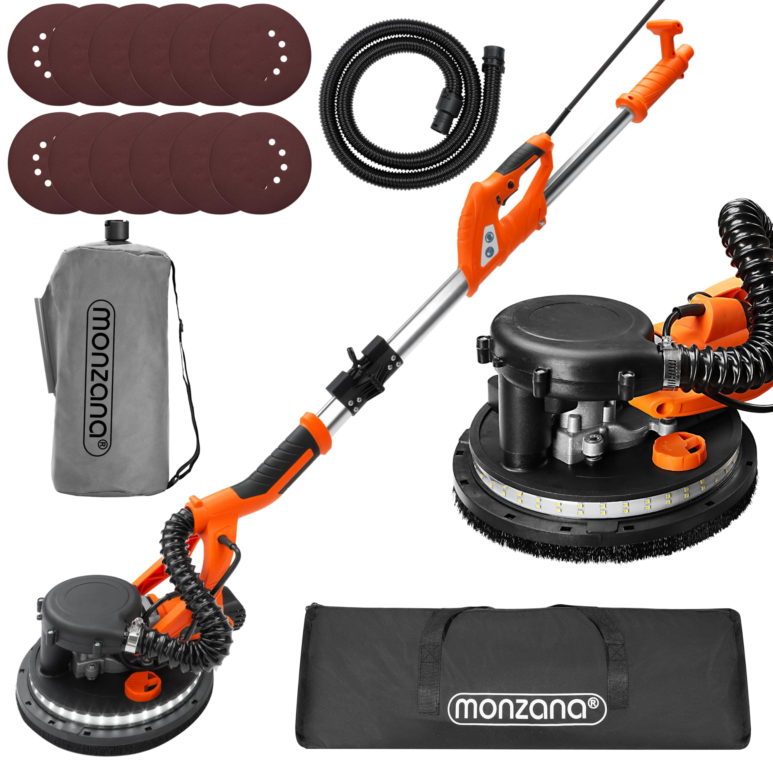 🔥 MONZANA® Trockenbauschleifer 750 Watt mit LED-Licht 🔥