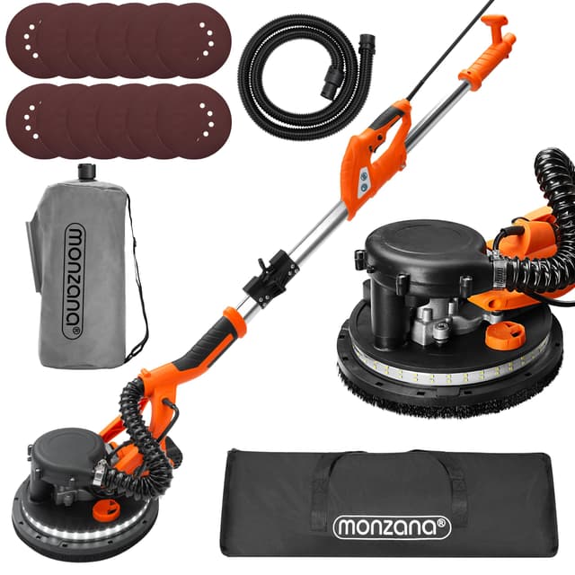🔥 MONZANA® Trockenbauschleifer 750 Watt mit LED-Licht 🔥
