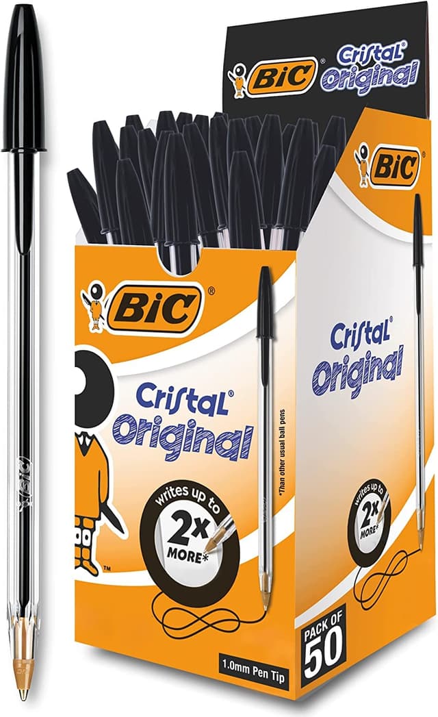 Angebot: BIC Kugelschreiber Cristal Original, 50er Pack in Schwarz ✒️🖤