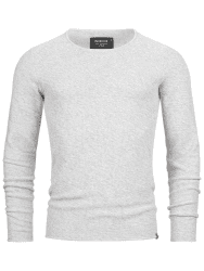 🔥 Reduziert: Indicode Herren Pullover in Optical White | Slim Fit | Hochwertige Baumwollmischung! 🎉