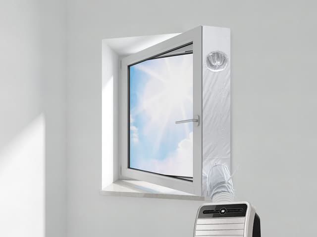 🌬️🪟 HOOMEE Fensterabdichtung für Mobile Klimageräte - 400cm - Innovatives Design & Einfache Montage
