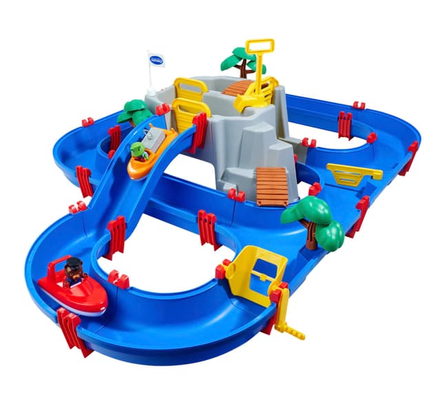 🚤 AquaPlay - Wasserbahn Set Bergsee 🏞️ 42-teilig für Kinder ab 3 Jahren