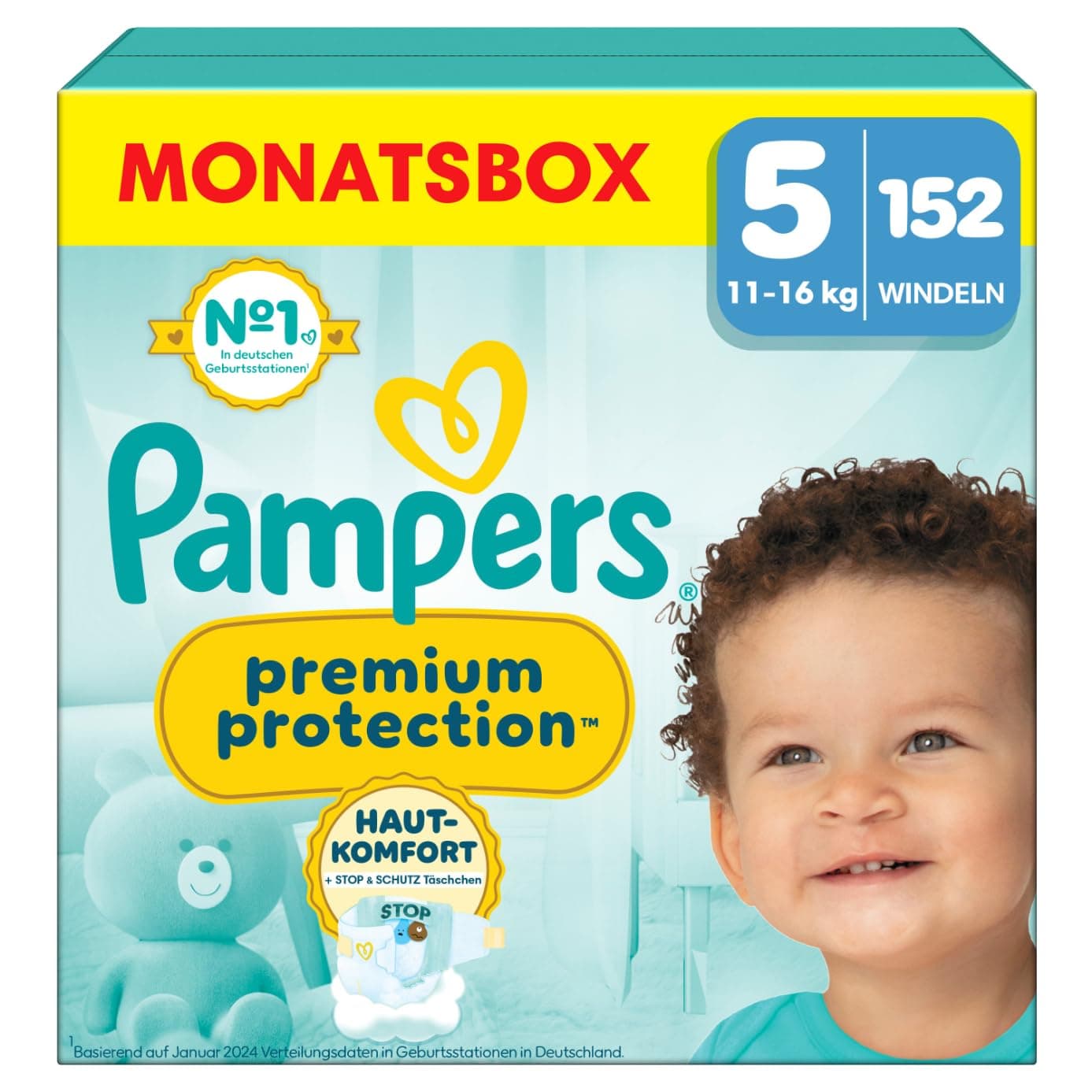 🌟 Mega Deal: Pampers Premium Protection Größe 5, 152 Windeln 🌟