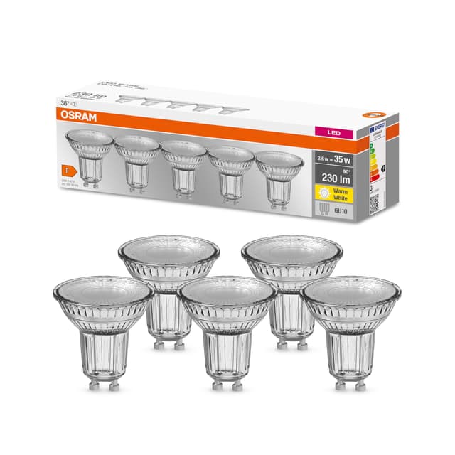 🌟 Super Deal! Osram LED Base PAR16, GU10, Warmweiß, 5er Pack