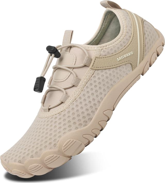 SAGUARO Herren Badeschuhe Damen rutschfeste Sohle Schnell Trocknend Schwimmschuhe 43 EU Kakifarben 🏊‍♂️🏄‍♀️🎣