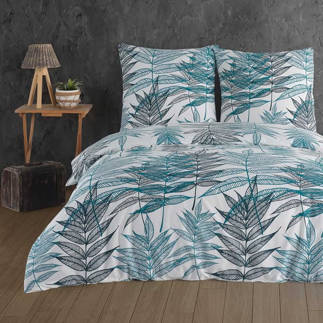 🛏️ Buymax® Bettwäsche 155x220 100% Baumwolle 4-Teilig Bettbezug - Bettwäsche-Sets 155 x 220cm mit 2 mal Kissenbezüge 80x80cm, ÖKO-TEX Renforcé-Bettdeckenbezüge Set mit Reißverschluss 2x 155x220 + 2x 80x80cm Anazan