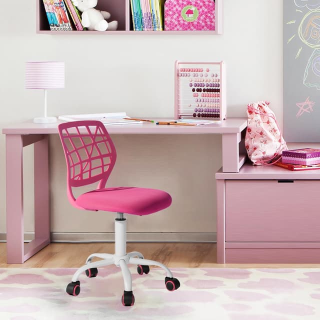 FurnitureR Home Office Stuhl Ergonomischer Höhendreher Rolling Computer Executive Stuhl, Candy Rosa