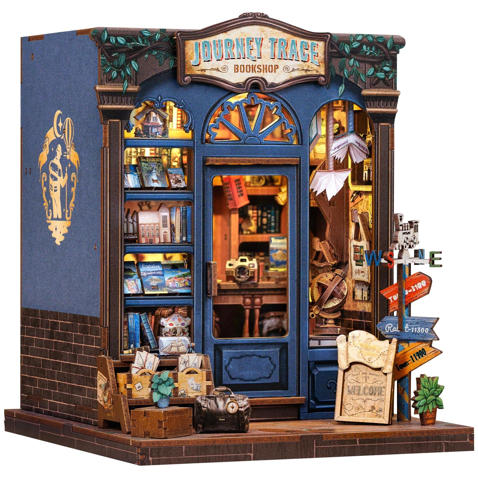 CUTEBEE Book Nook Kit – DIY Puppenhaus Häuser, Miniatur Haus Selber Bauen für Erwachsene
