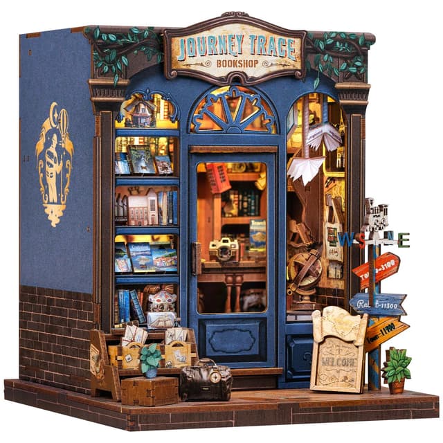 CUTEBEE Book Nook Kit – DIY Puppenhaus Häuser, Miniatur Haus Selber Bauen für Erwachsene