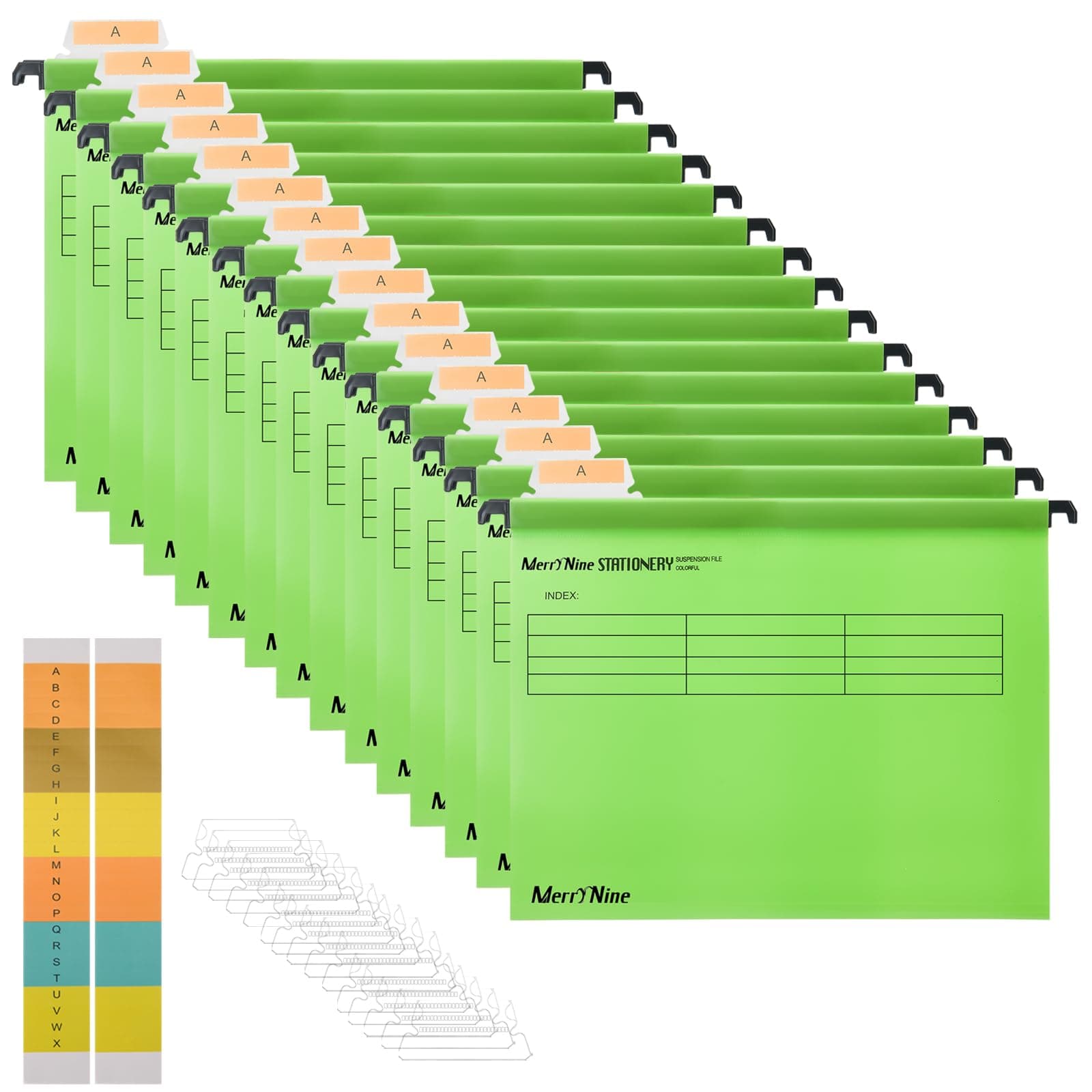 🌟 Super Deal: MerryNine A4-Hängemappen, 15 Stück (Grün) - Perfekt für Schule, Arbeit und Zuhause! 📚