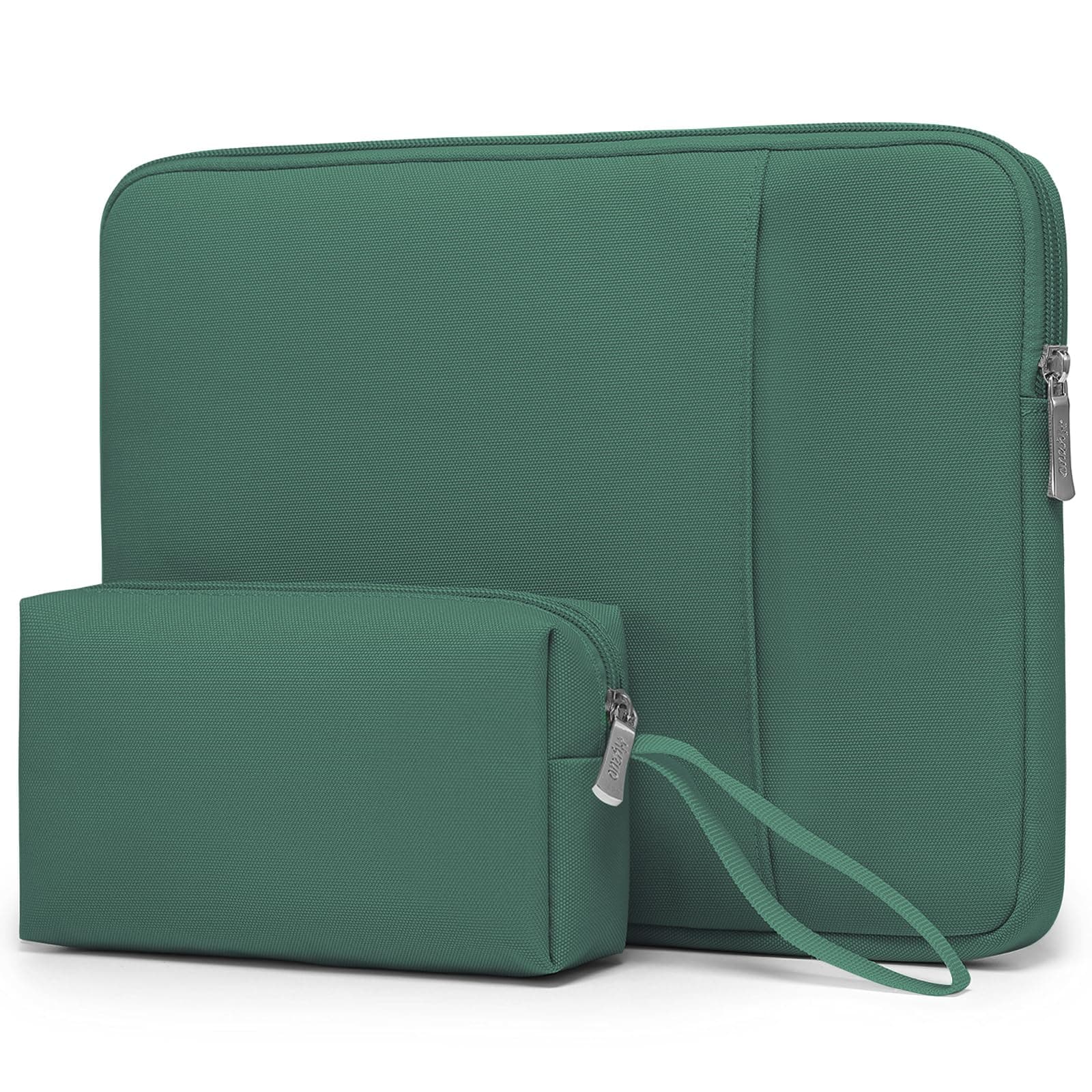 HYZUO 14-15 Zoll Laptop Tasche Set für MacBook Air 15 M4 M3 M2, MacBook Pro 15, 15" Surface Laptop, XPS 15 Plus, Laptophülle Schutzhülle für 14" Dell HP Lenovo Asus Acer Huawei, Dschungel Grün Dschungel Grün 14-15 Zoll 🌿🌿