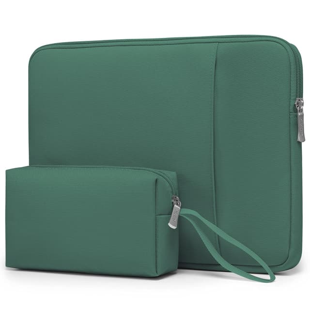 HYZUO 14-15 Zoll Laptop Tasche Set für MacBook Air 15 M4 M3 M2, MacBook Pro 15, 15" Surface Laptop, XPS 15 Plus, Laptophülle Schutzhülle für 14" Dell HP Lenovo Asus Acer Huawei, Dschungel Grün Dschungel Grün 14-15 Zoll 🌿🌿