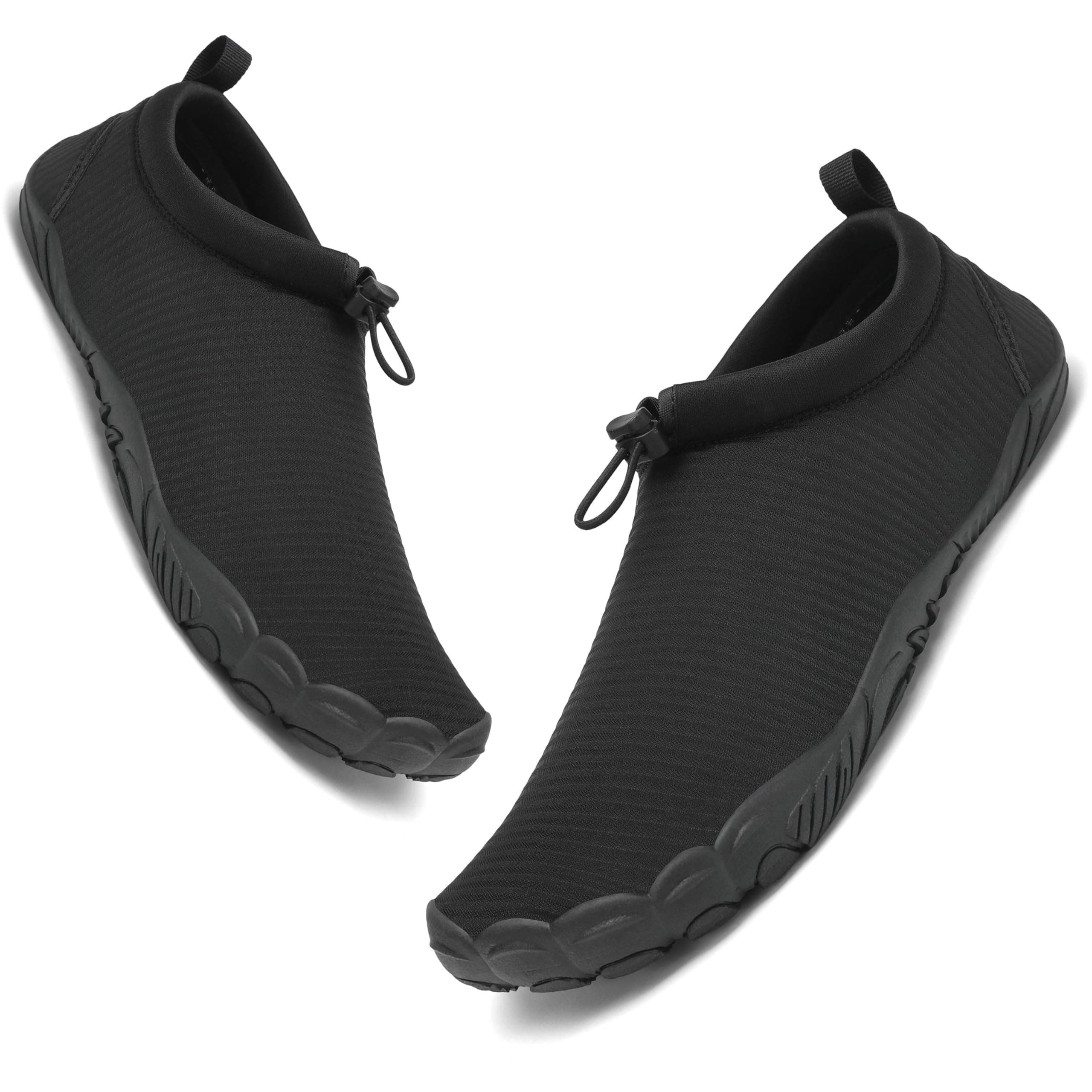🌊👟 Mishansha Unisex Badeschuhe Barfuß Wasserschuhe Schnelltrocken Atmungsaktiv Aquaschuhe Gr.36-46 45 EU Graphit Schwarz