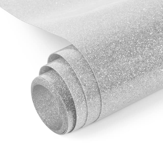 🌟 NANAPLUMS Glitzer Plotterfolie Textil - Heat Transfer Vinyl Transferfolie Plotter Flexfolie