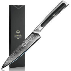 🔪🔥 Sunnecko Damast Allzweckmesser Kochmesser 13cm Profi Damast Küchenmesser 67 Schichten