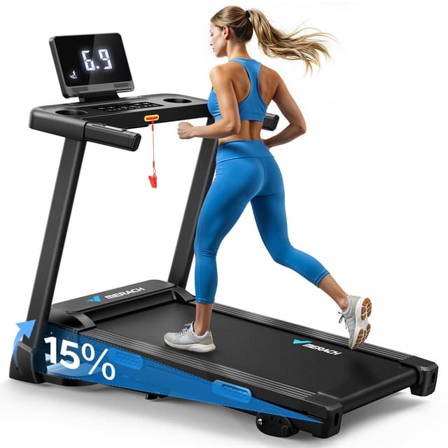 MERACH Laufband für Zuhause 🏃‍♂️ 15% Auto-Steigung 🌄 Fitnessgeräte für Zuhause