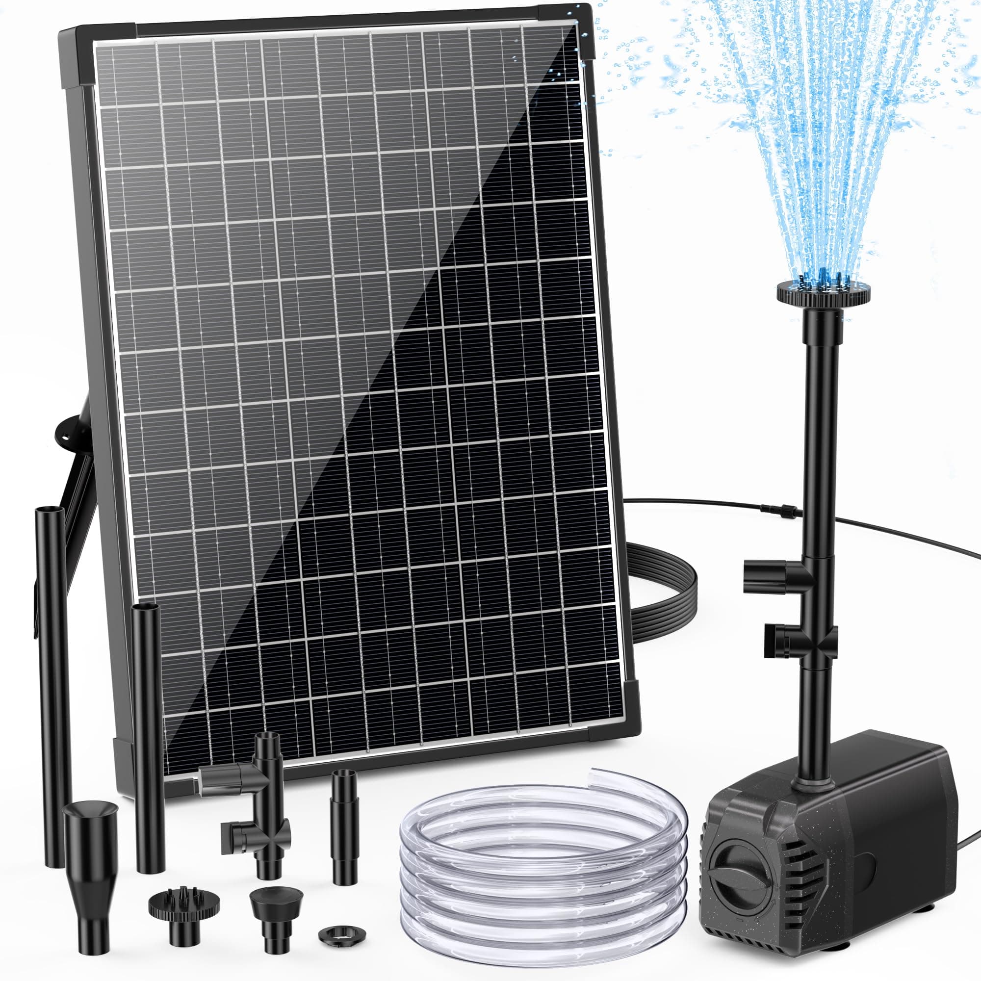 🌞🌿🐦 Biling Solar Teichpumpe mit Filter 20W 875 L/H - Solar Springbrunnen für außen!