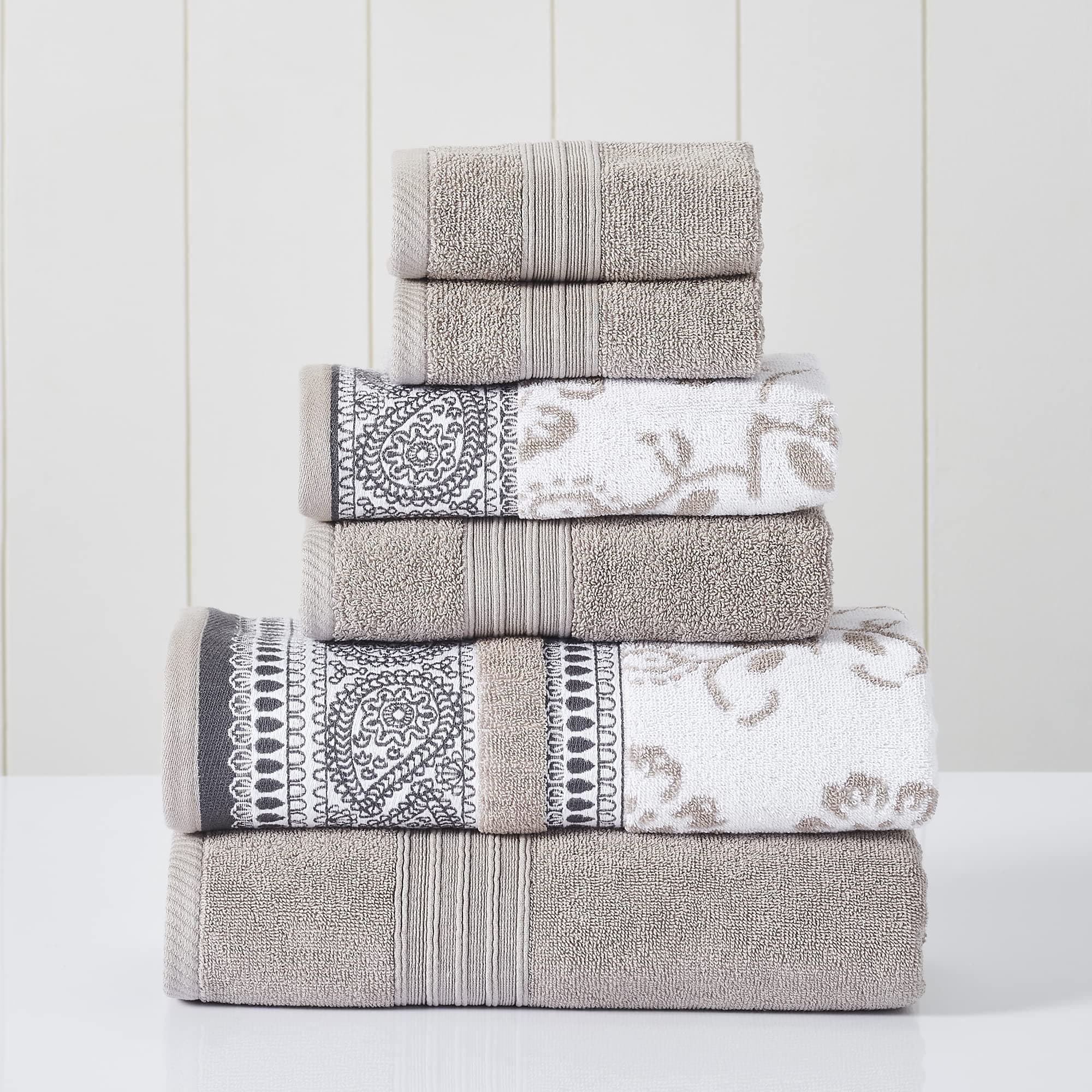 Modern Threads 6-teiliges Handtuch-Set 🛁🌟