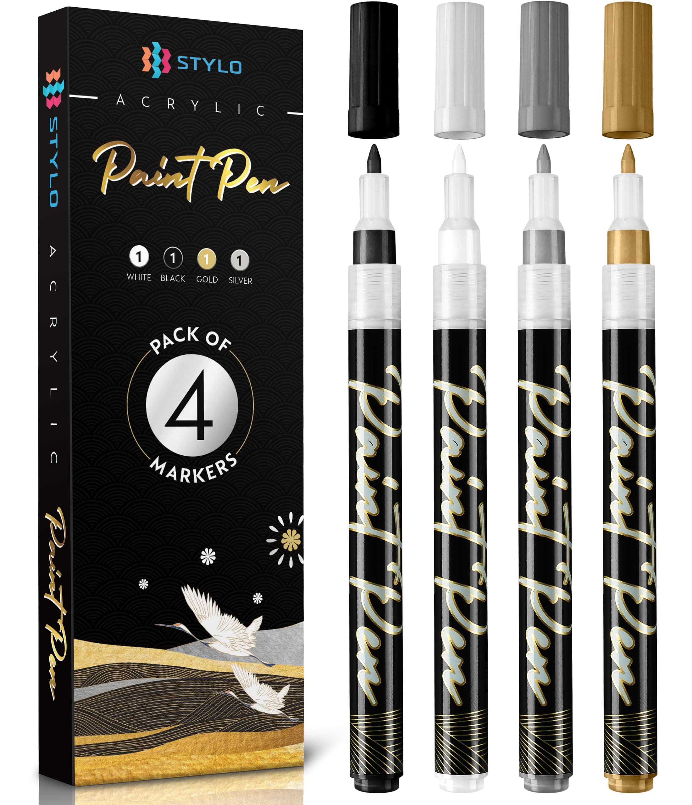 Stylo 4 Stück Metallic Marker Stifte Set 🎨🖊️