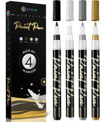 Stylo 4 Stück Metallic Marker Stifte Set 🎨🖊️