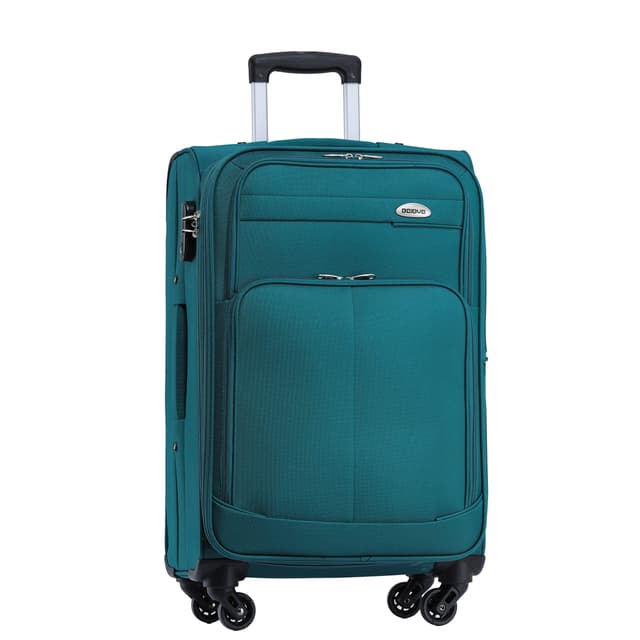 BEIBYE Leichter Stoffkoffer Kofferset Trolley mit Zahlenschloss (Turquoise, L-Mittlerer Koffer-64cm) 🧳
