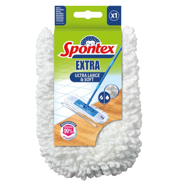 🌟 Spontex Extra Bezug, 1 Stück - Ersatz für Spontex Extra Bodenwischer - (1 Stk.) Ersatzbezüge 🧼