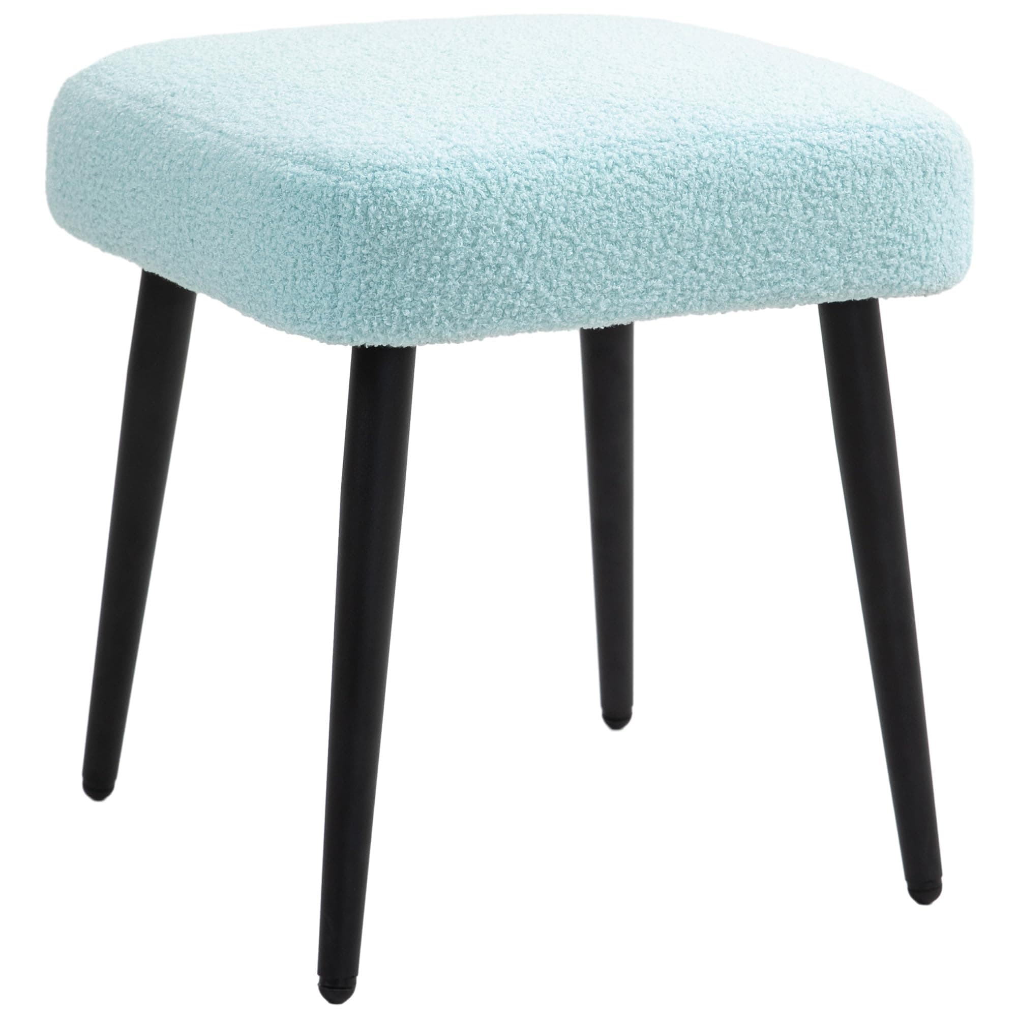 🌟 HOMCOM Fußhocker Sitzhocker Quadratischer Schminkhocker Fußstütze mit Kaschmir-Optik 🌟