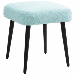 🌟 HOMCOM Fußhocker Sitzhocker Quadratischer Schminkhocker Fußstütze mit Kaschmir-Optik 🌟