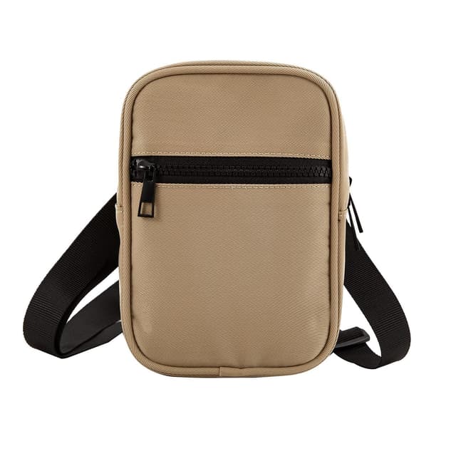 👜 Vpoofree Umhängetasche Herren Schultertasche Unisex Umhängen Crossbody Bag Messenger Damen Sling Tasche Männer Shoulder Brusttasche Handytasche Gürteltasche Klein Rucksack mit 2pcs Schulterriemen Hellbraun Umhängetasche Klein
