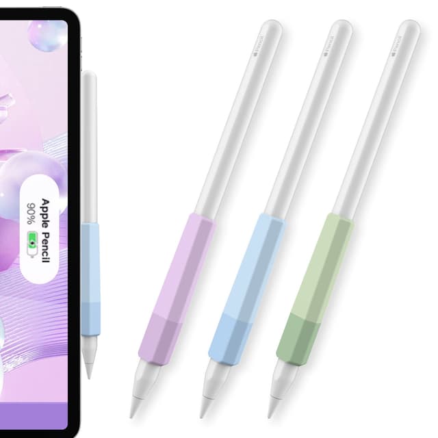 🍏 AHASTYLE 3 Stück Apple Pencil Griff Silikon Halter Ergonomisches Schutzhülle Ärmelzubehör 🎨