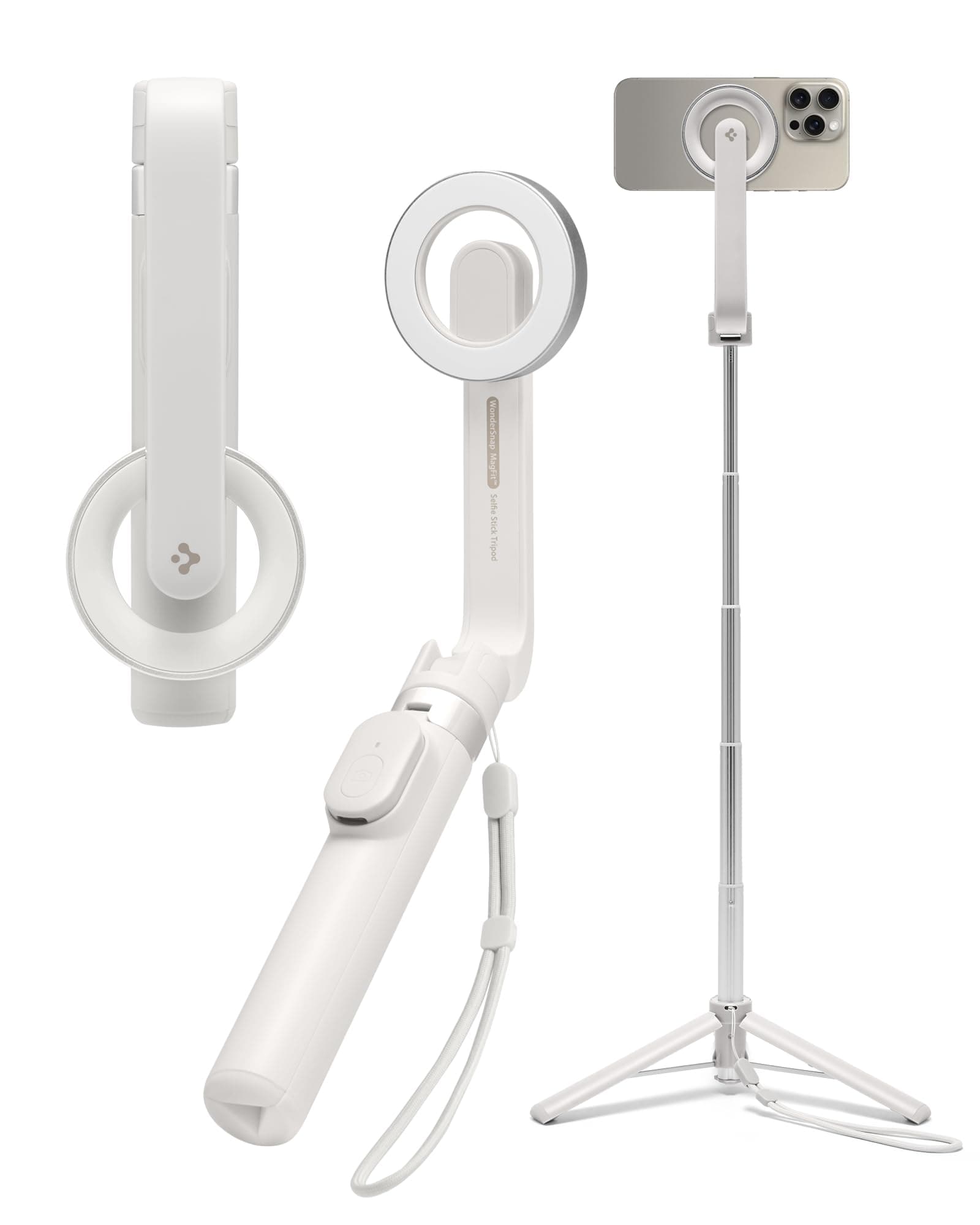 📸 Spigen MagSafe Selfie Stick Stativ [Wondersnap] Tripod - Dune Beige
