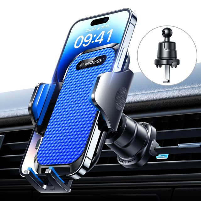 VANMASS Handyhalterung Auto Upgrade Patent 🚗📱 360°Drehbarer kfz Smartphone Halterung Auto für iPhone Samsung Huawei,Blau