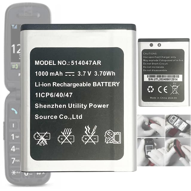 Aousavo 514047AR Ersatz Akku für Panasonic Senioren Telefon 📞