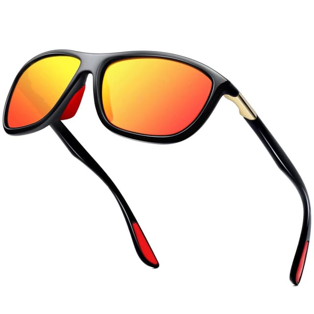 🕶️ KANASTAL Polarisierte Sonnenbrille für Herren und Damen - E-orange/Verspiegelt