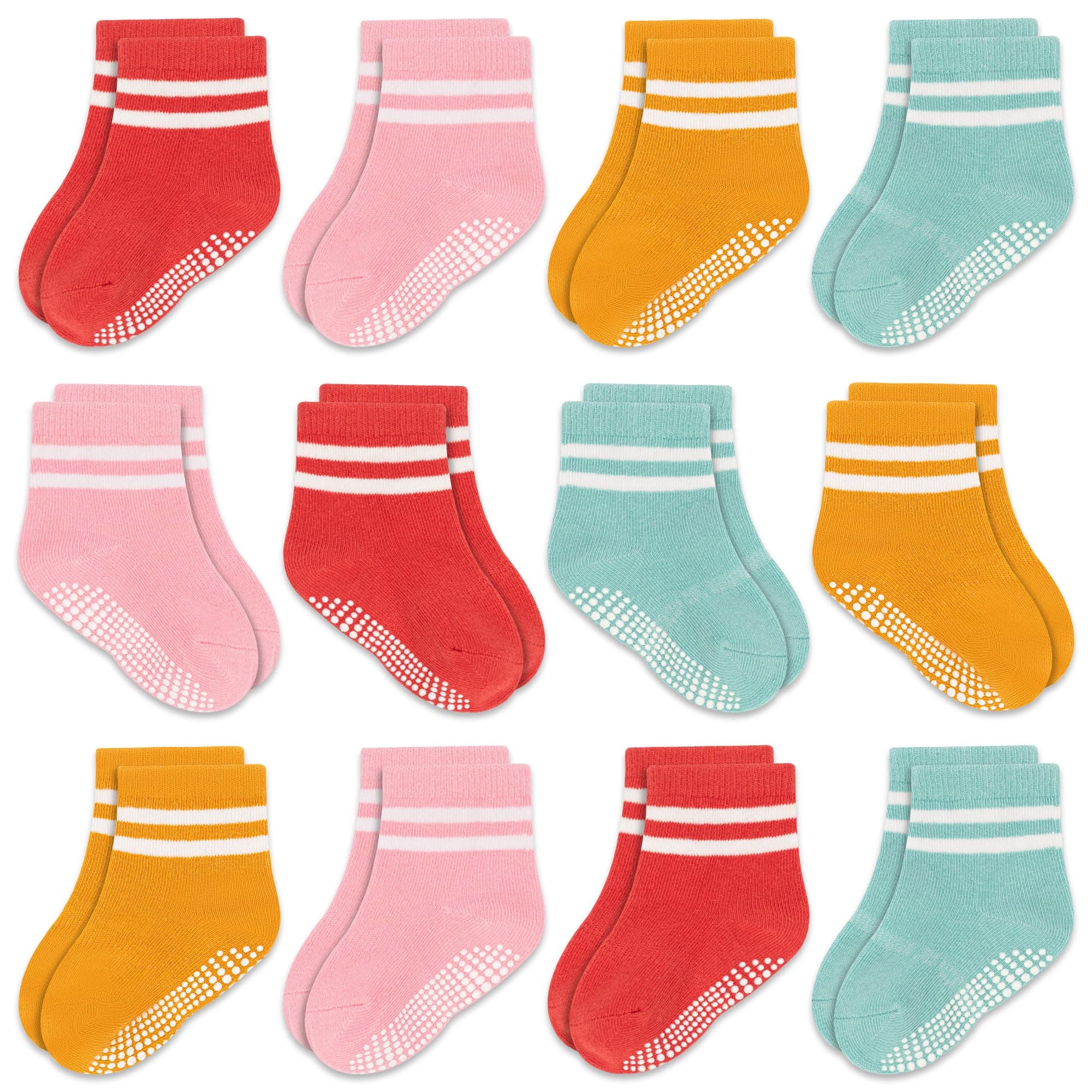 GRPSKCOS Rutschsocken Socken Kinder 12 Paar Stoppersocken Baby ABS Socken 👶🧦
