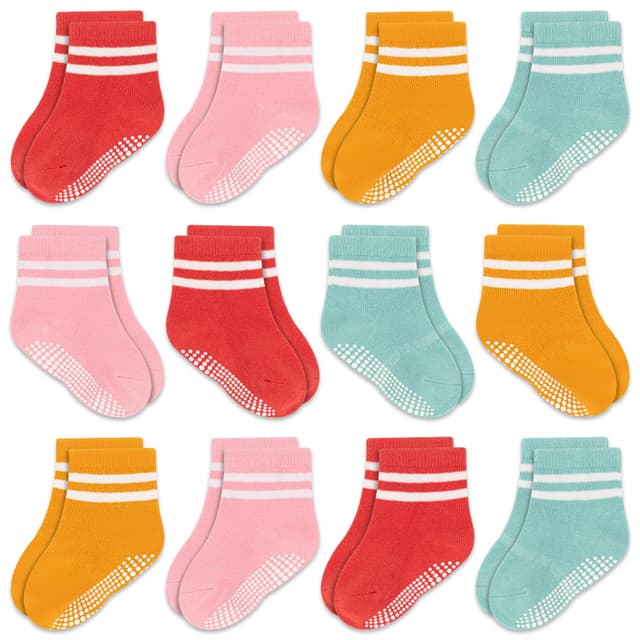 GRPSKCOS Rutschsocken Socken Kinder 12 Paar Stoppersocken Baby ABS Socken 👶🧦