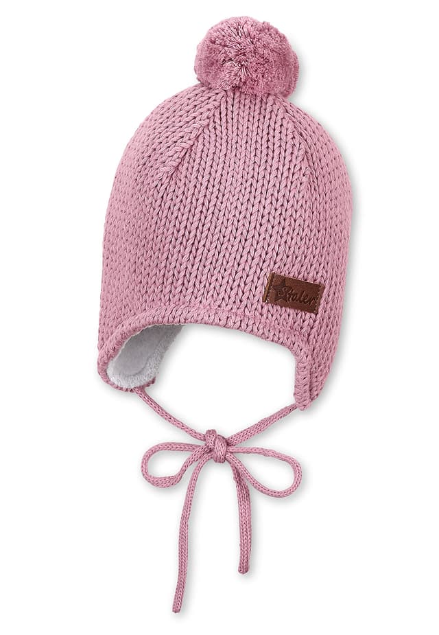 Süße Sterntaler Baby Mädchen Strickmütze mit Bommel 😍